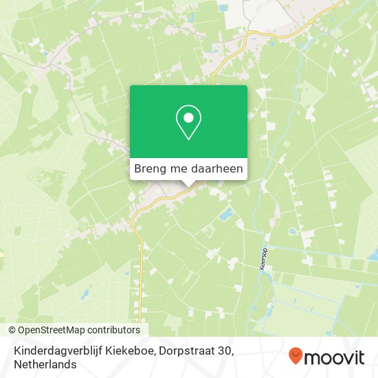 Kinderdagverblijf Kiekeboe, Dorpstraat 30 kaart