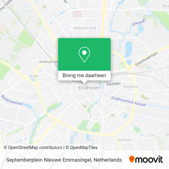 Septemberplein Nieuwe Emmasingel kaart