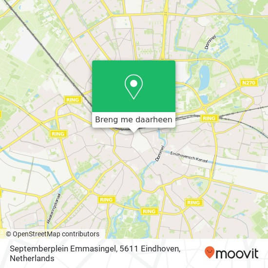 Septemberplein Emmasingel, 5611 Eindhoven kaart