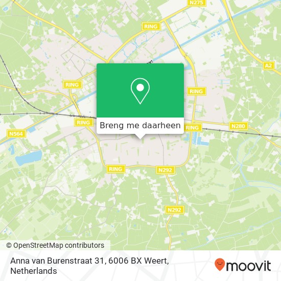 Anna van Burenstraat 31, 6006 BX Weert kaart