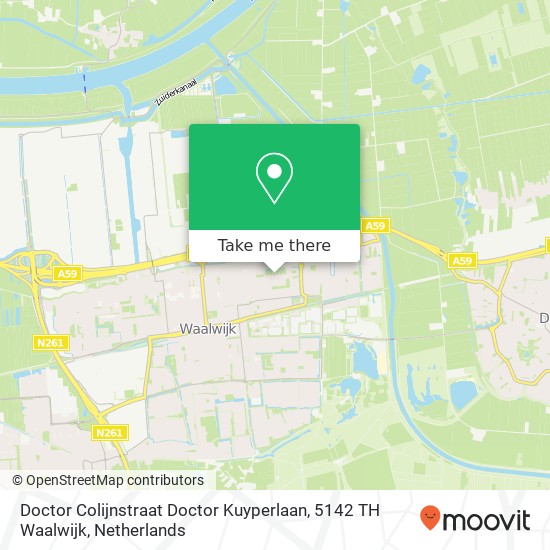 Doctor Colijnstraat Doctor Kuyperlaan, 5142 TH Waalwijk kaart