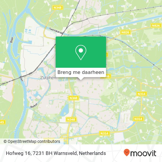 Hofweg 16, 7231 BH Warnsveld kaart