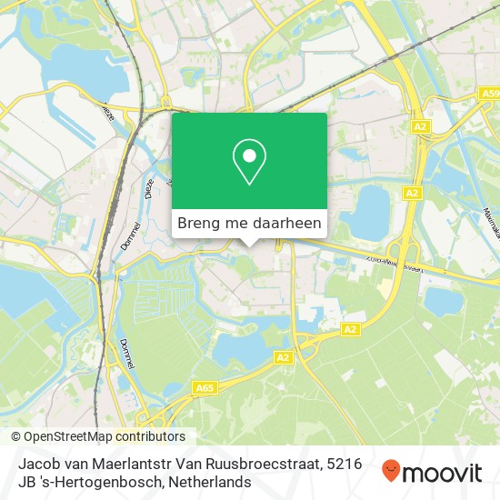 Jacob van Maerlantstr Van Ruusbroecstraat, 5216 JB 's-Hertogenbosch kaart