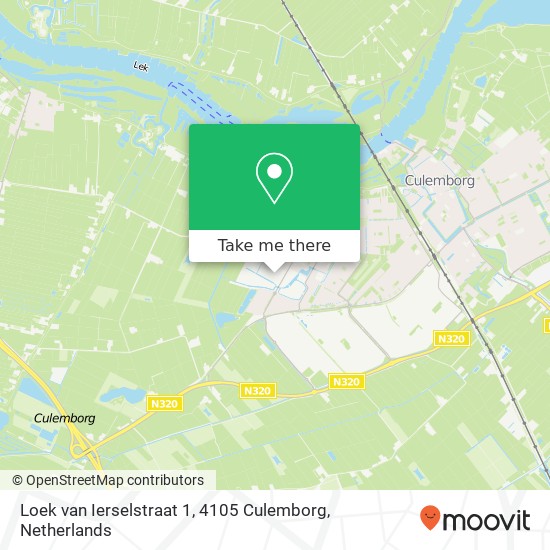 Loek van Ierselstraat 1, 4105 Culemborg kaart