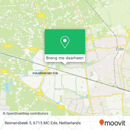 Reimersbeek 5, 6715 MC Ede kaart