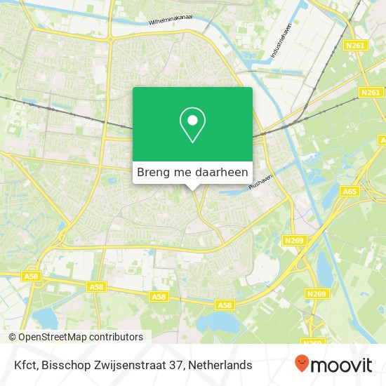 Kfct, Bisschop Zwijsenstraat 37 kaart