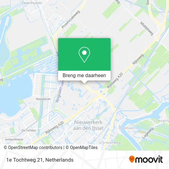 1e Tochtweg 21 kaart