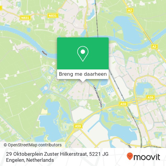 29 Oktoberplein Zuster Hilkerstraat, 5221 JG Engelen kaart