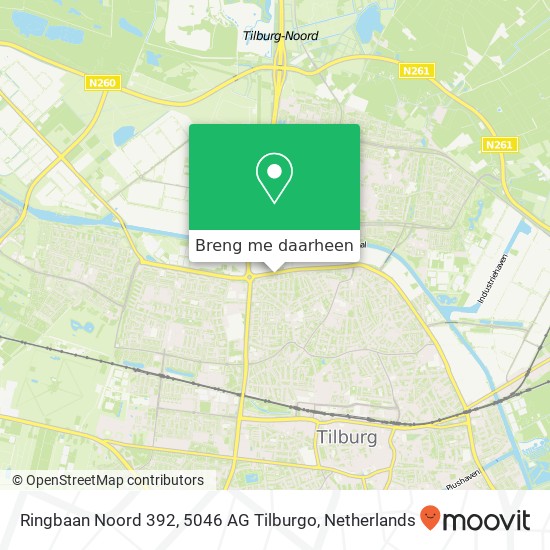 Ringbaan Noord 392, 5046 AG Tilburgo kaart