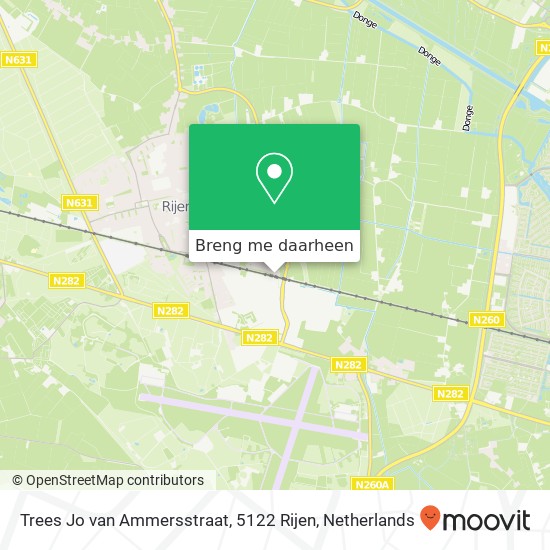 Trees Jo van Ammersstraat, 5122 Rijen kaart