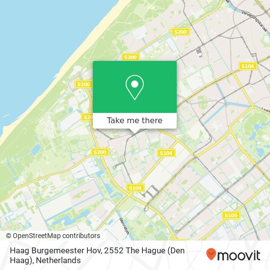 Haag Burgemeester Hov, 2552 The Hague (Den Haag) kaart