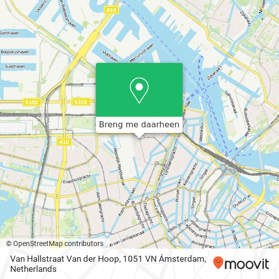 Van Hallstraat Van der Hoop, 1051 VN Ámsterdam kaart