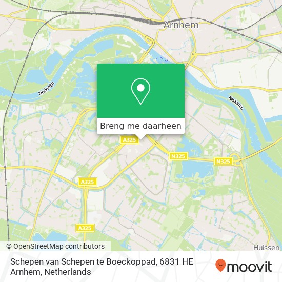 Schepen van Schepen te Boeckoppad, 6831 HE Arnhem kaart