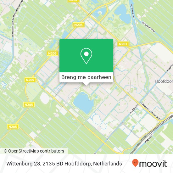 Wittenburg 28, 2135 BD Hoofddorp kaart