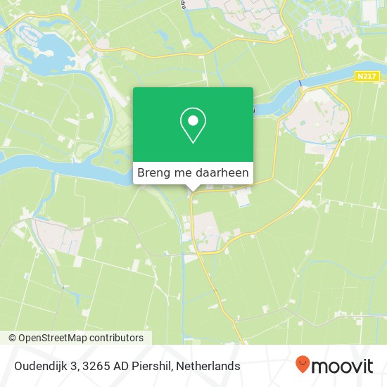 Oudendijk 3, 3265 AD Piershil kaart