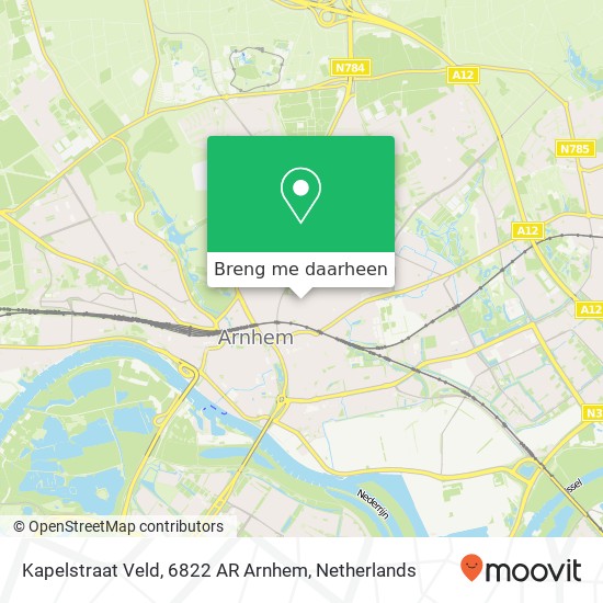 Kapelstraat Veld, 6822 AR Arnhem kaart