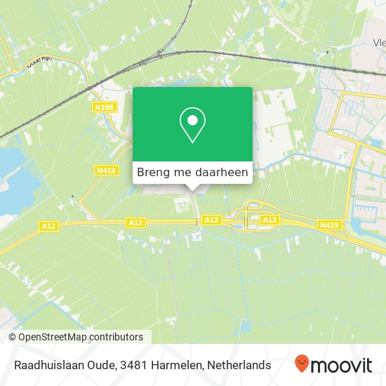 Raadhuislaan Oude, 3481 Harmelen kaart