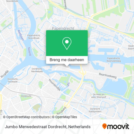 Jumbo Merwedestraat Dordrecht kaart