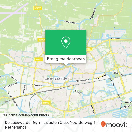 De Leeuwarder Gymnasiasten Club, Noorderweg 1 kaart