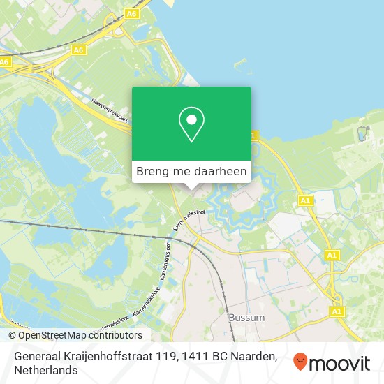 Generaal Kraijenhoffstraat 119, 1411 BC Naarden kaart