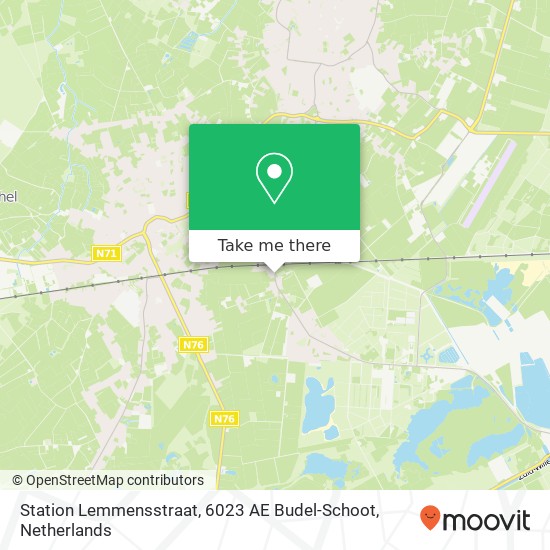 Station Lemmensstraat, 6023 AE Budel-Schoot kaart