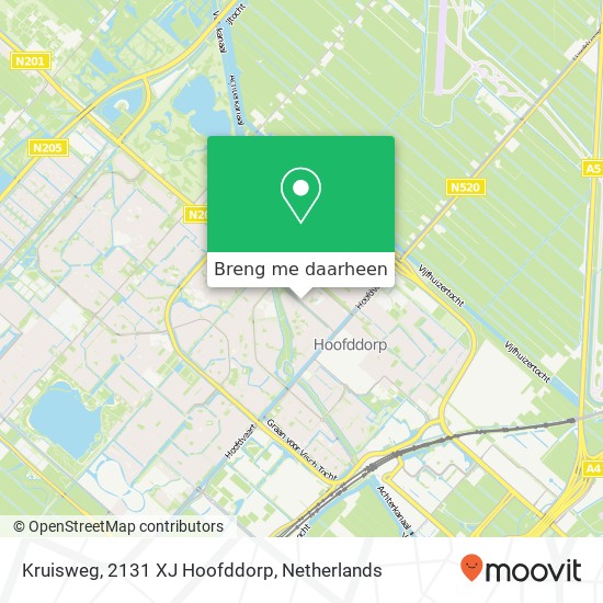 Kruisweg, 2131 XJ Hoofddorp kaart