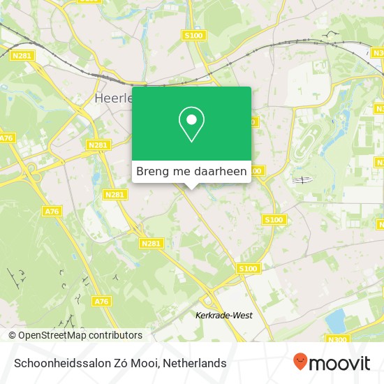 Schoonheidssalon Zó Mooi kaart