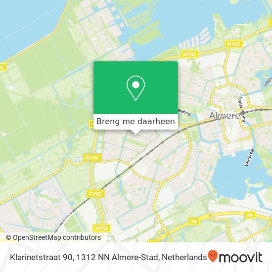 Klarinetstraat 90, 1312 NN Almere-Stad kaart