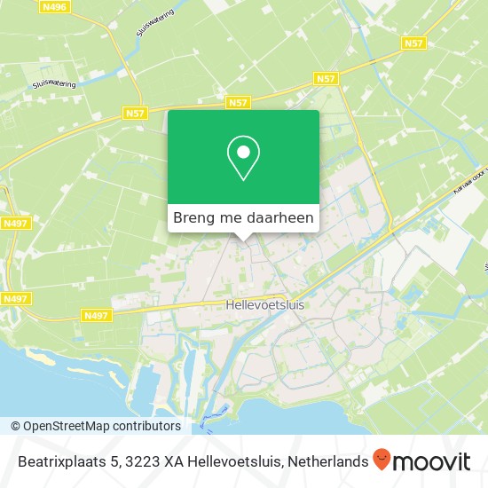 Beatrixplaats 5, 3223 XA Hellevoetsluis kaart