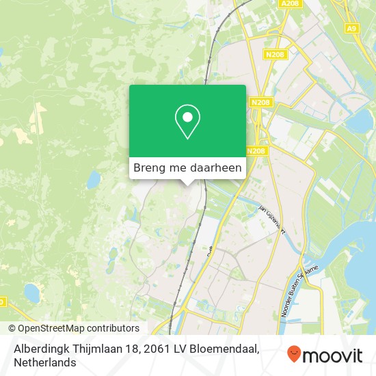 Alberdingk Thijmlaan 18, 2061 LV Bloemendaal kaart