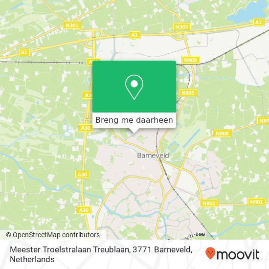 Meester Troelstralaan Treublaan, 3771 Barneveld kaart