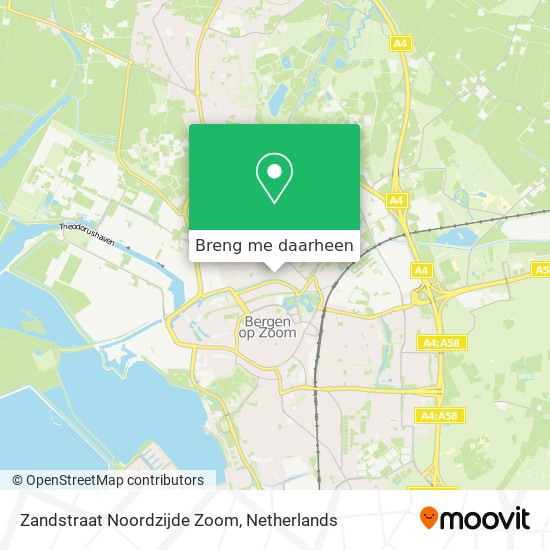 Zandstraat Noordzijde Zoom kaart