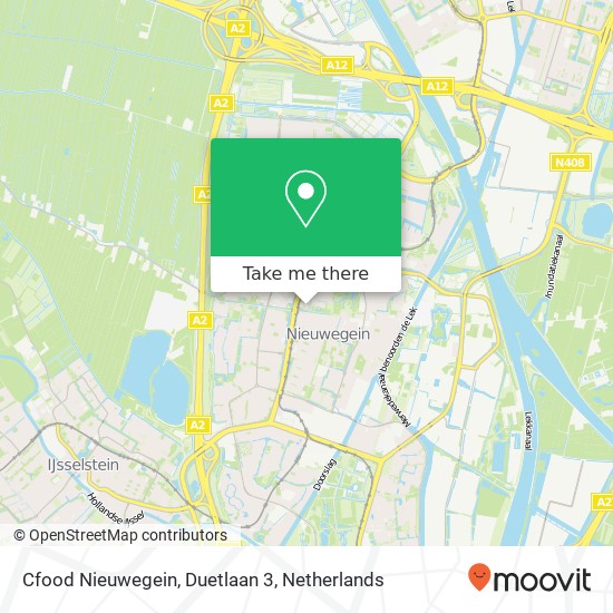 Cfood Nieuwegein, Duetlaan 3 kaart