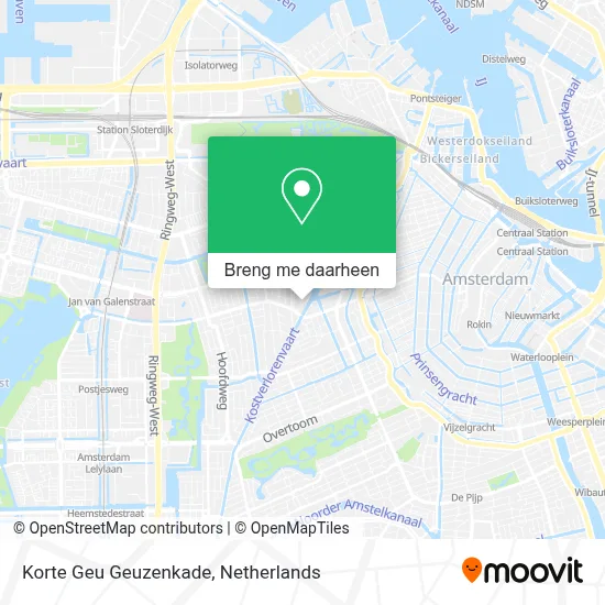 Korte Geu Geuzenkade kaart