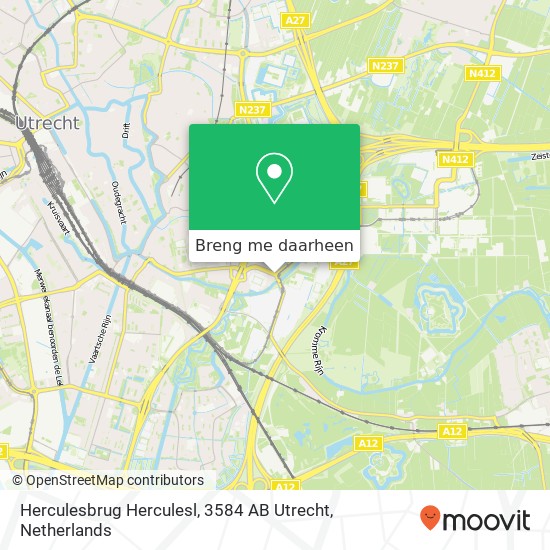 Herculesbrug Herculesl, 3584 AB Utrecht kaart
