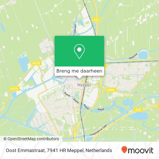 Oost Emmastraat, 7941 HR Meppel kaart