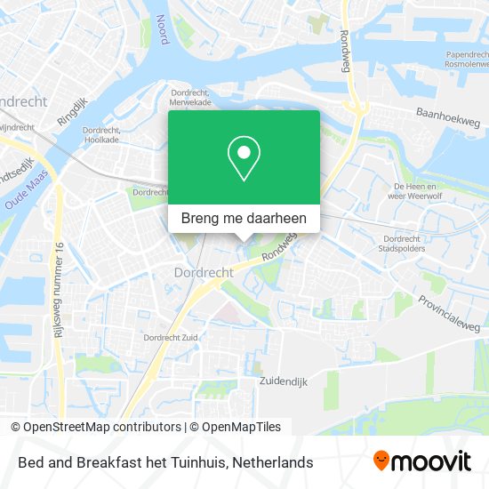 Bed and Breakfast het Tuinhuis kaart