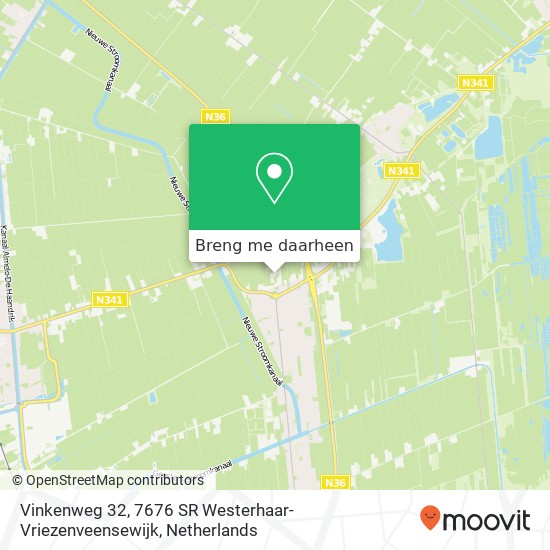 Vinkenweg 32, 7676 SR Westerhaar-Vriezenveensewijk kaart