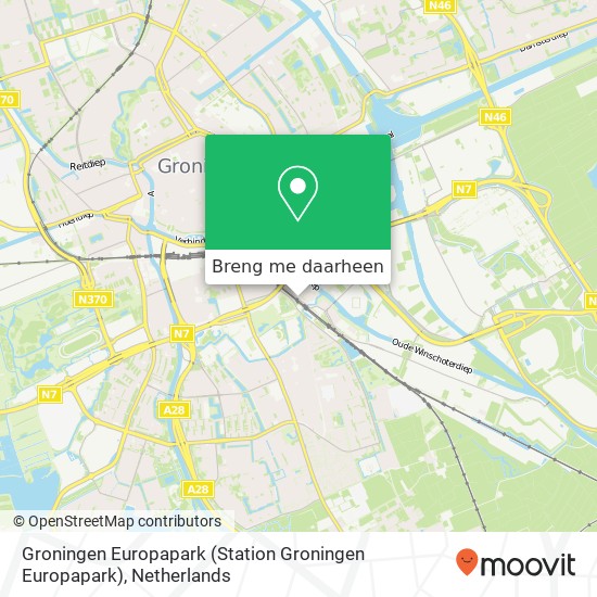 Groningen Europapark (Station Groningen Europapark) kaart
