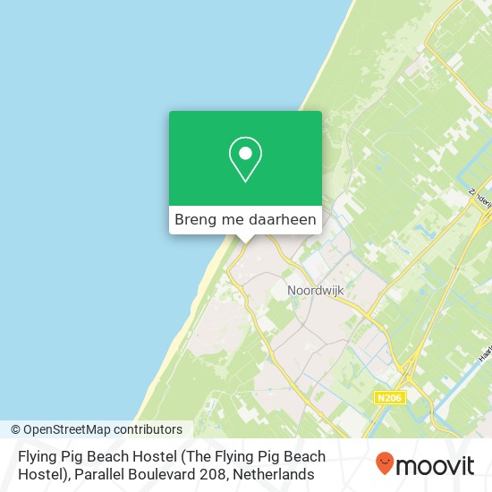 Flying Pig Beach Hostel (The Flying Pig Beach Hostel), Parallel Boulevard 208 kaart