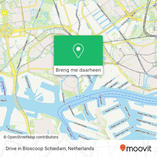 Drive in Bioscoop Schiedam kaart