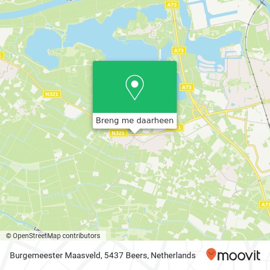 Burgemeester Maasveld, 5437 Beers kaart