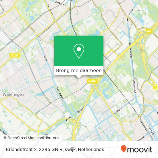 Briandstraat 2, 2286 GN Rijswijk kaart