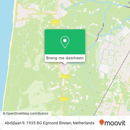 Abdijlaan 9, 1935 BG Egmond Binnen kaart