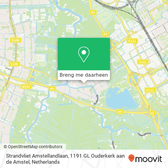 Strandvliet Amstellandlaan, 1191 GL Ouderkerk aan de Amstel kaart