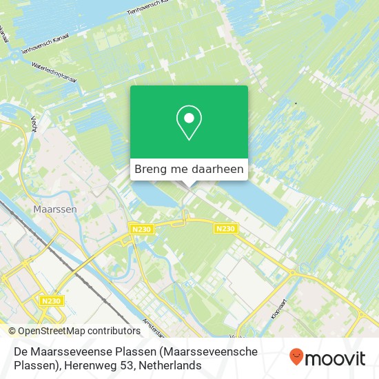 De Maarsseveense Plassen (Maarsseveensche Plassen), Herenweg 53 kaart