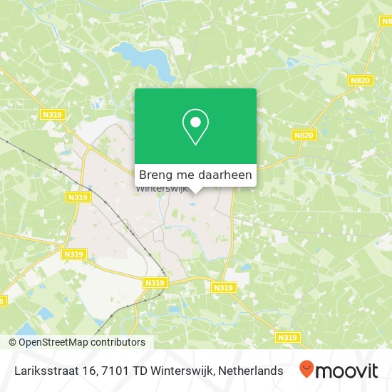 Lariksstraat 16, 7101 TD Winterswijk kaart