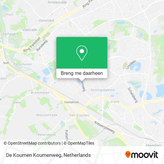 De Koumen Koumenweg kaart