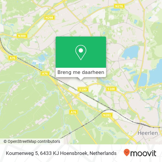 Koumenweg 5, 6433 KJ Hoensbroek kaart