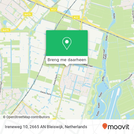 Ireneweg 10, 2665 AN Bleiswijk kaart